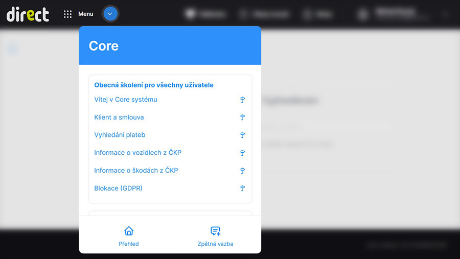 Life Ring Button with access to feature tours